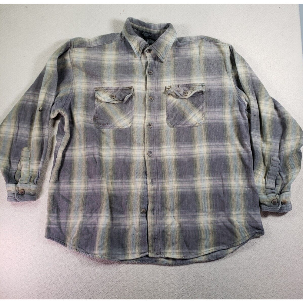 Canyon Guide Shirt Mens X-Large Multicolor Plaid Long Sleeve Button Up Collared‎